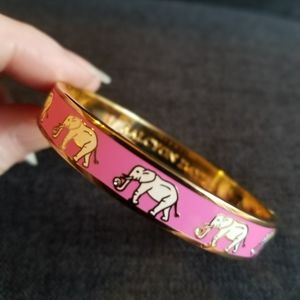 Halcyon Days Pink Enamel Elephant Bracelet